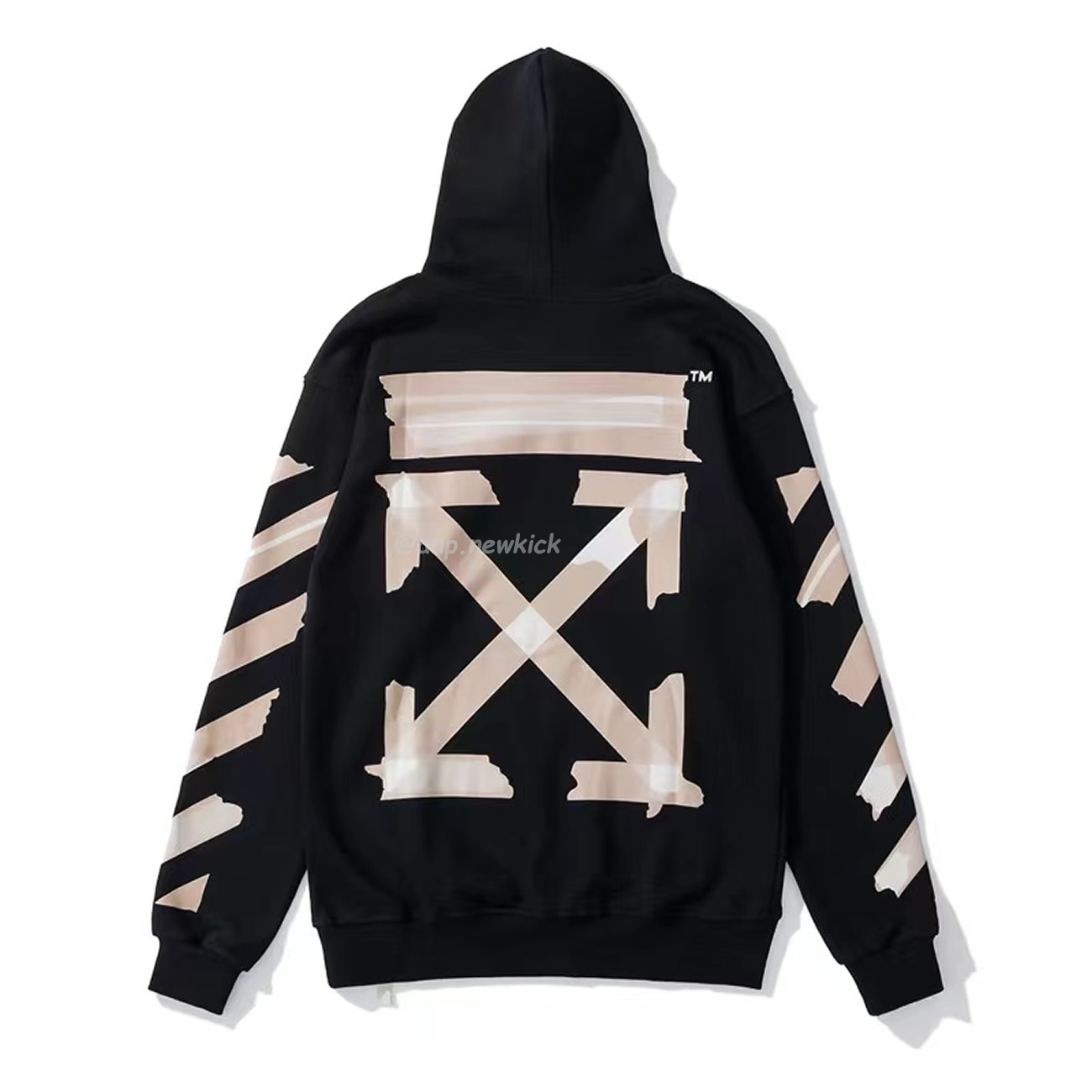 Off White Marker Hoodie Black Fuchsia Red Beige (2) - www.newkick.vip